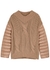 Brown wool and shell jumper - Herno