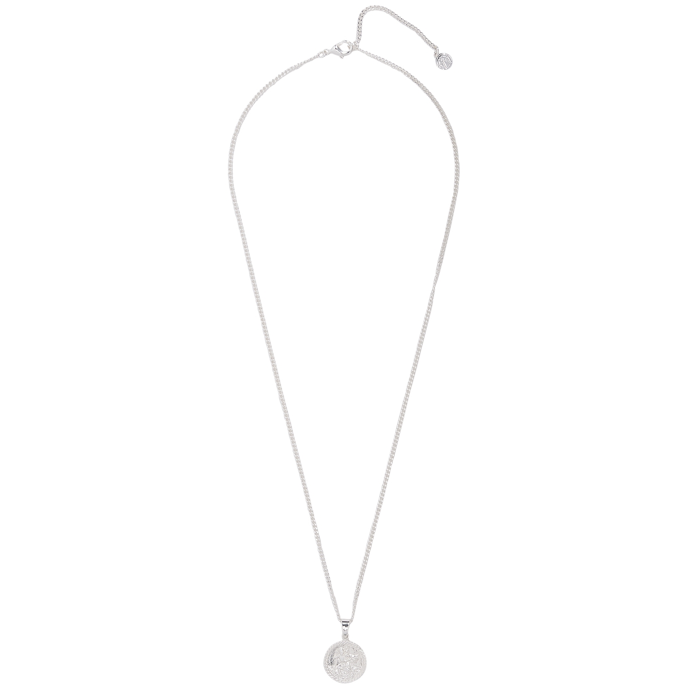 Mini St Christopher Silver-tone Chain Necklace