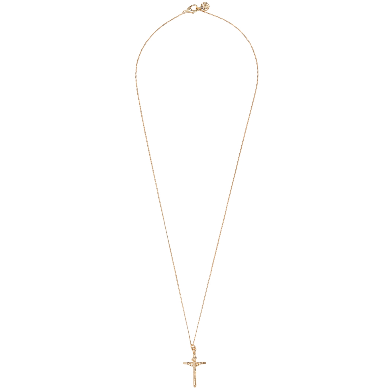 Chained & Able Mini Crucifix Gold-tone Chain Necklace