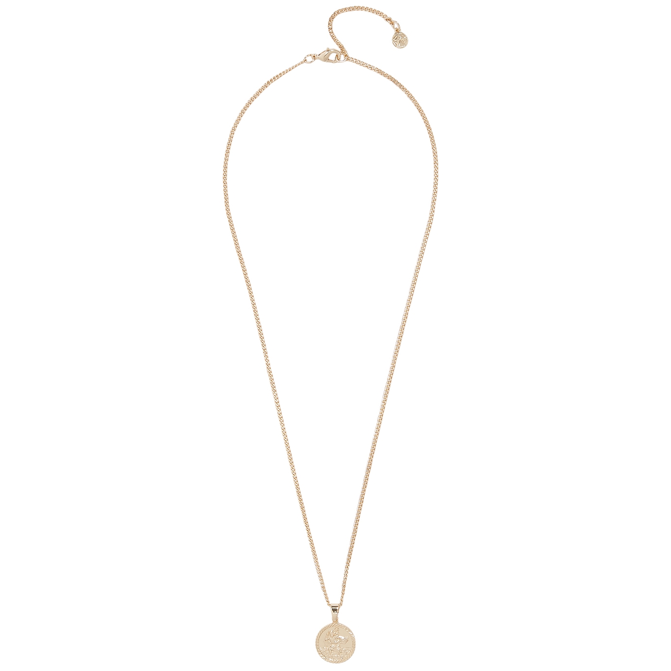 Mini St Christopher Gold-tone Chain Necklace