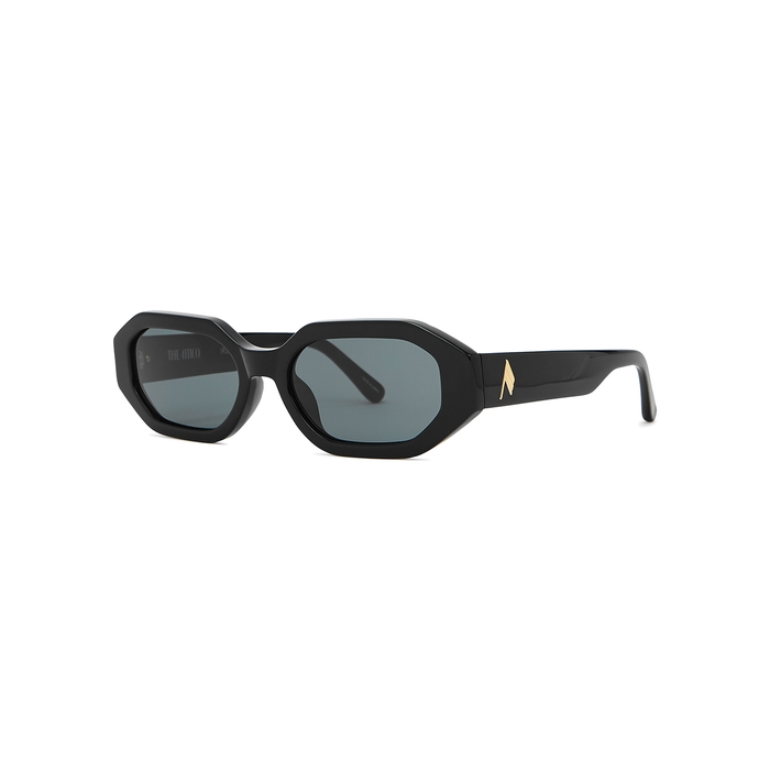 Linda Farrow Luxe X The Attico Irene Black Rectangle-frame Sunglasses