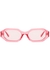 X The Attico Irene pink rectangle-frame sunglasses - Linda Farrow Luxe
