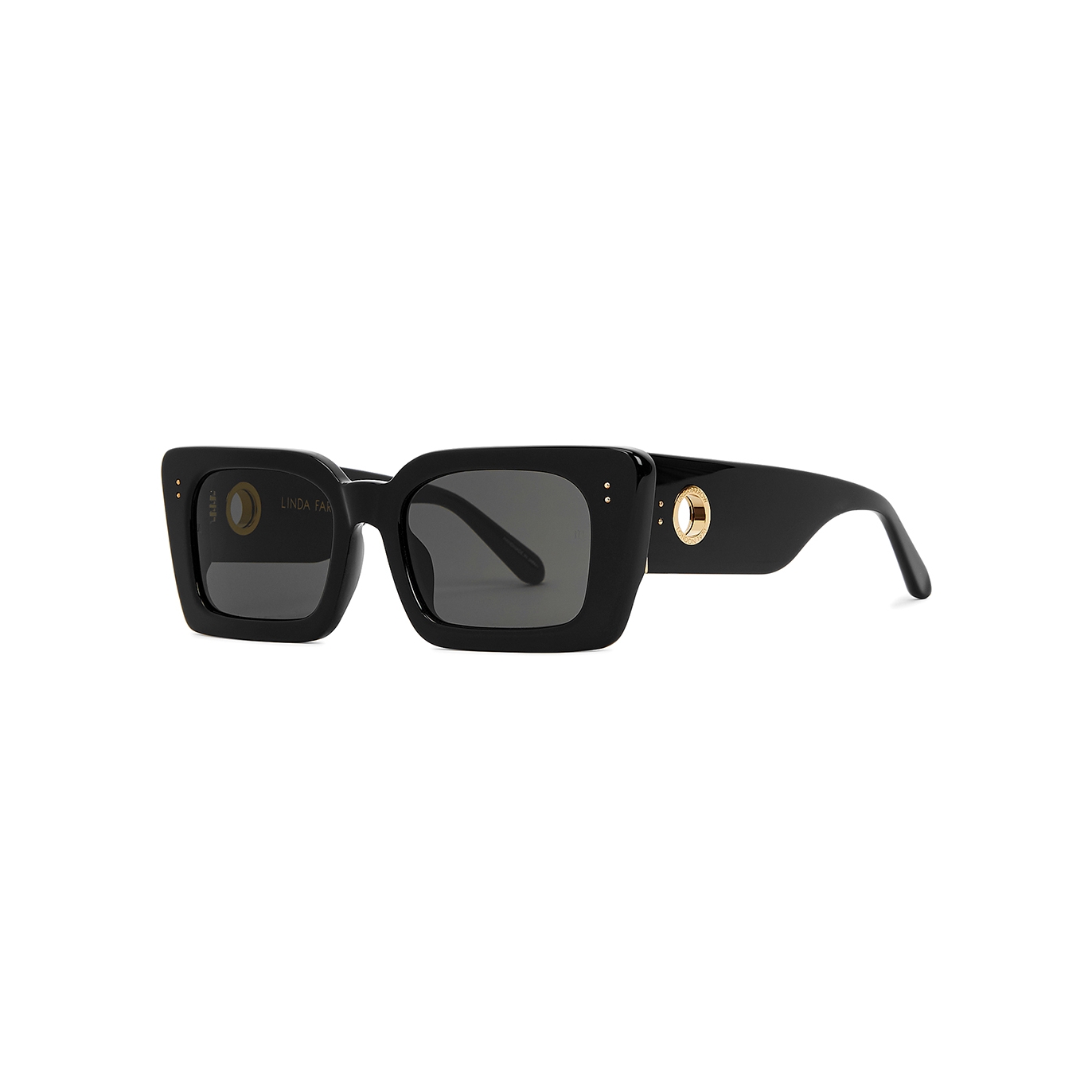 Linda Farrow Luxe Nieve Black Square-frame Sunglasses