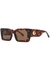 Nieve tortoiseshell rectangle-frame sunglasses - Linda Farrow Luxe