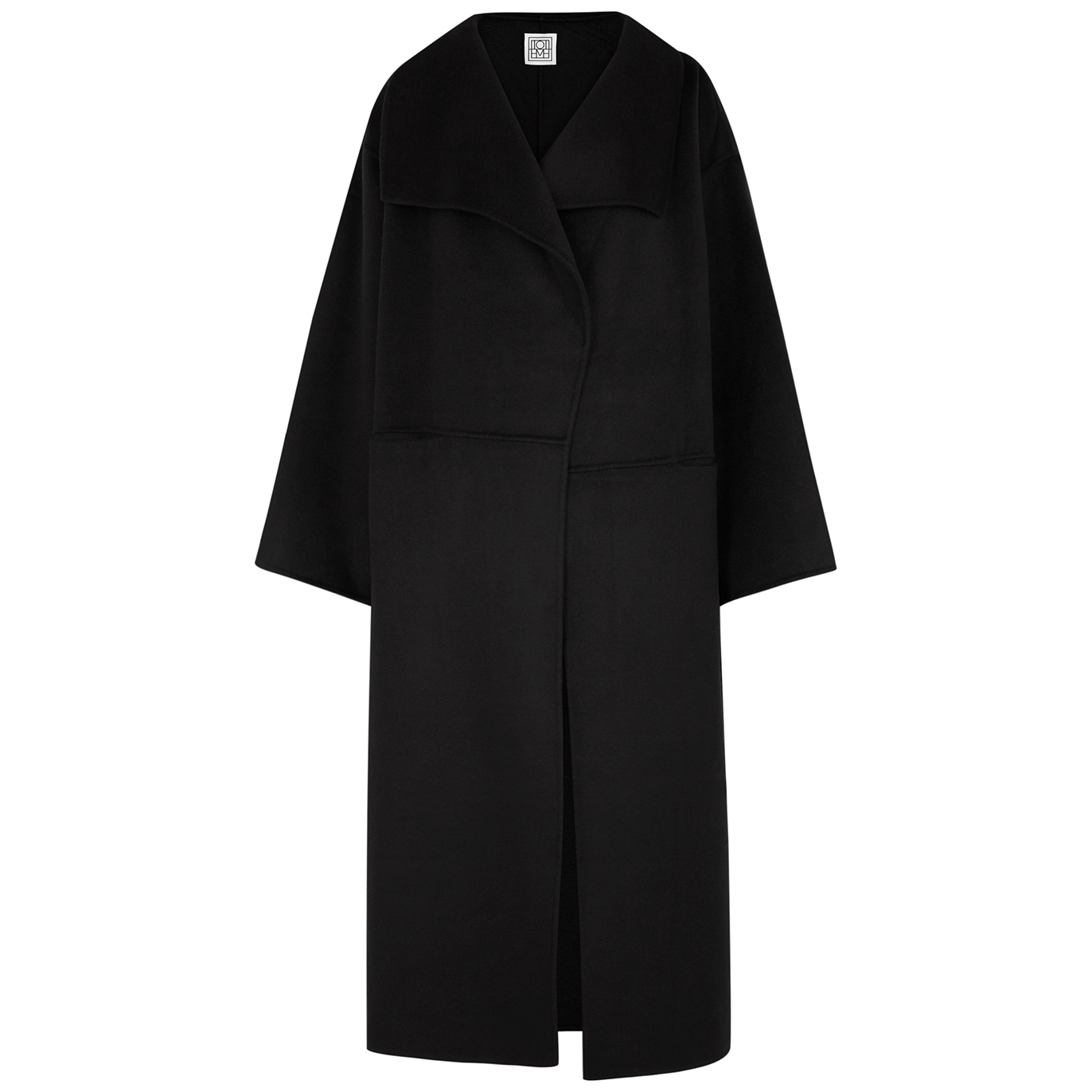 Totême Black Wool And Cashmere-blend Coat