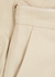 Cream tapered-leg trousers - Totême