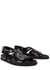 The Chunky black crocodile-effect leather sandals - Totême