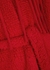 Red fringe-trimmed fleece coat - Stella McCartney