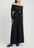 Navy twisted cut-out jersey maxi dress - JW Anderson