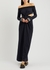 Navy twisted cut-out jersey maxi dress - JW Anderson