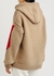 Brown logo-intarsia hooded wool jumper - JW Anderson