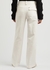 Rivet white straight-leg denim trousers - JW Anderson