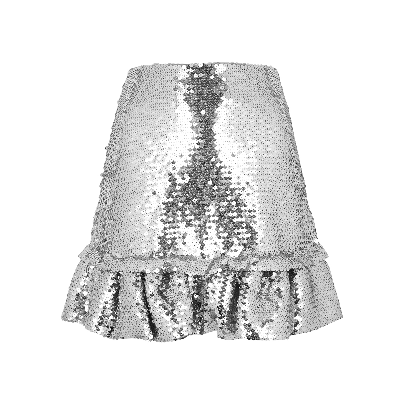 Paco Rabanne Silver Sequin Mini Skirt - 10