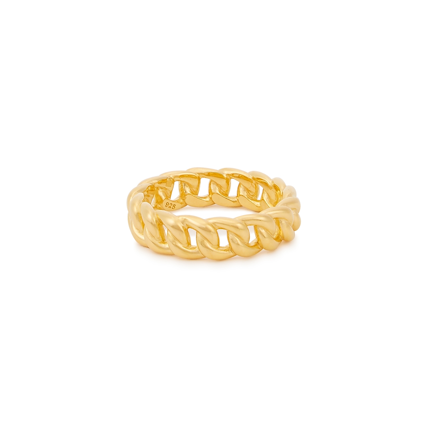18kt Gold-plated Chain Ring