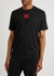 Black logo cotton T-shirt - HUGO