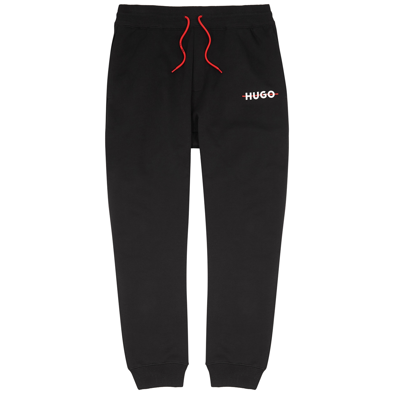 Hugo Black Logo Cotton-blend Sweatpants - S