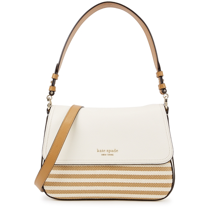 Kate Spade Women's Pebbled Leather & Striped Woven Shoulder Bag In ...