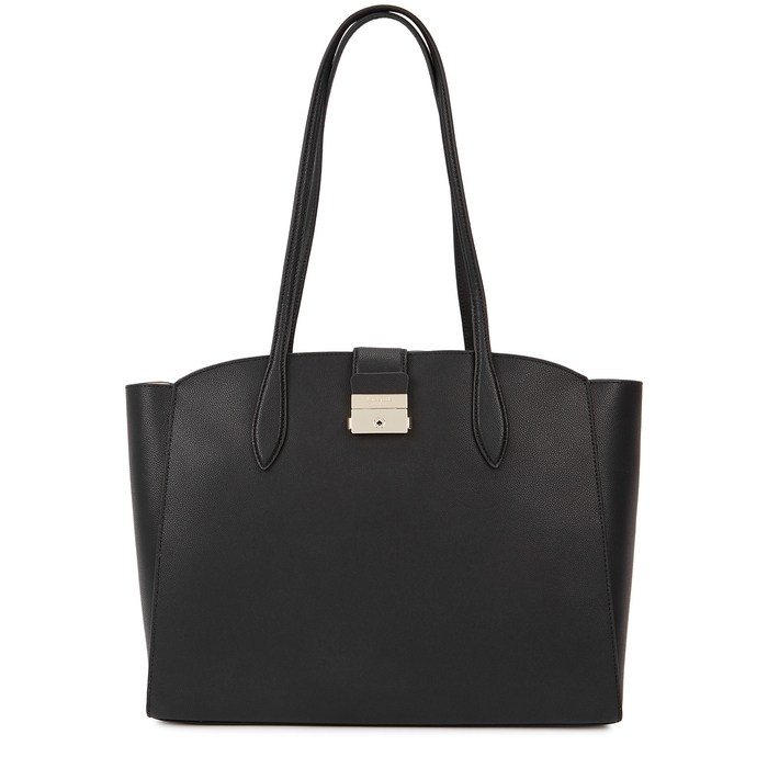 Kate Spade New York Voyage Small Black Leather Tote