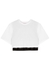 White layered cropped cotton T-shirt - Alexander McQueen