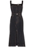 Black panelled denim midi dress - Alexander McQueen