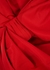 Red strapless peplum faille top - Alexander McQueen