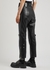 Black slim-leg leather trousers - Alexander McQueen
