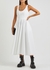 White cotton-poplin midi dress - Alexander McQueen