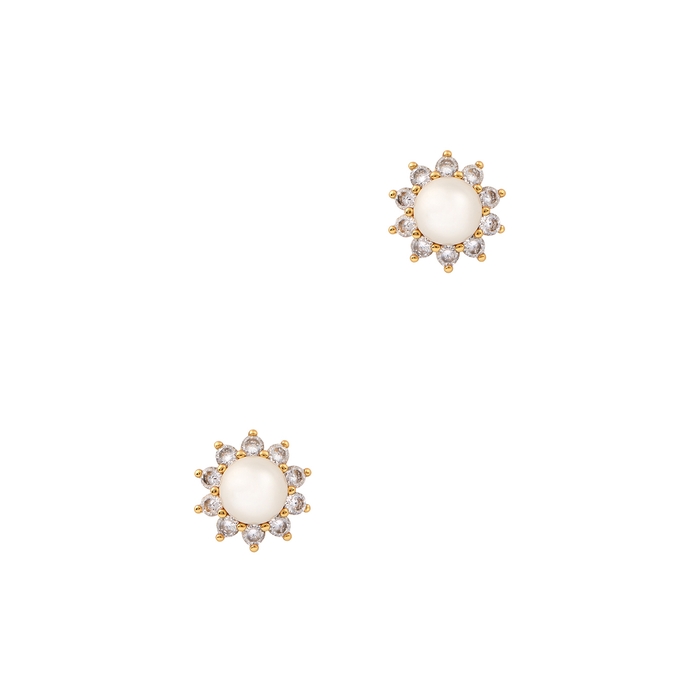 Kate Spade New York Sunny Halo Embellished Gold-plated Stud Earrings