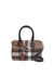 Check and leather mini bowling bag - Burberry