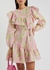Marta pink printed linen mini dress - ALEMAIS