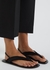 Fray black satin thong sandals - THE ROW