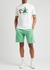 Green cotton-jersey shorts - Palm Angels