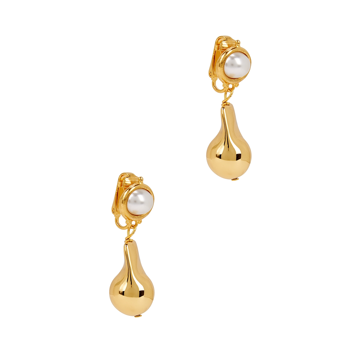 Kenneth Jay Lane Gold-plated Clip-on Drop Earrings - One Size