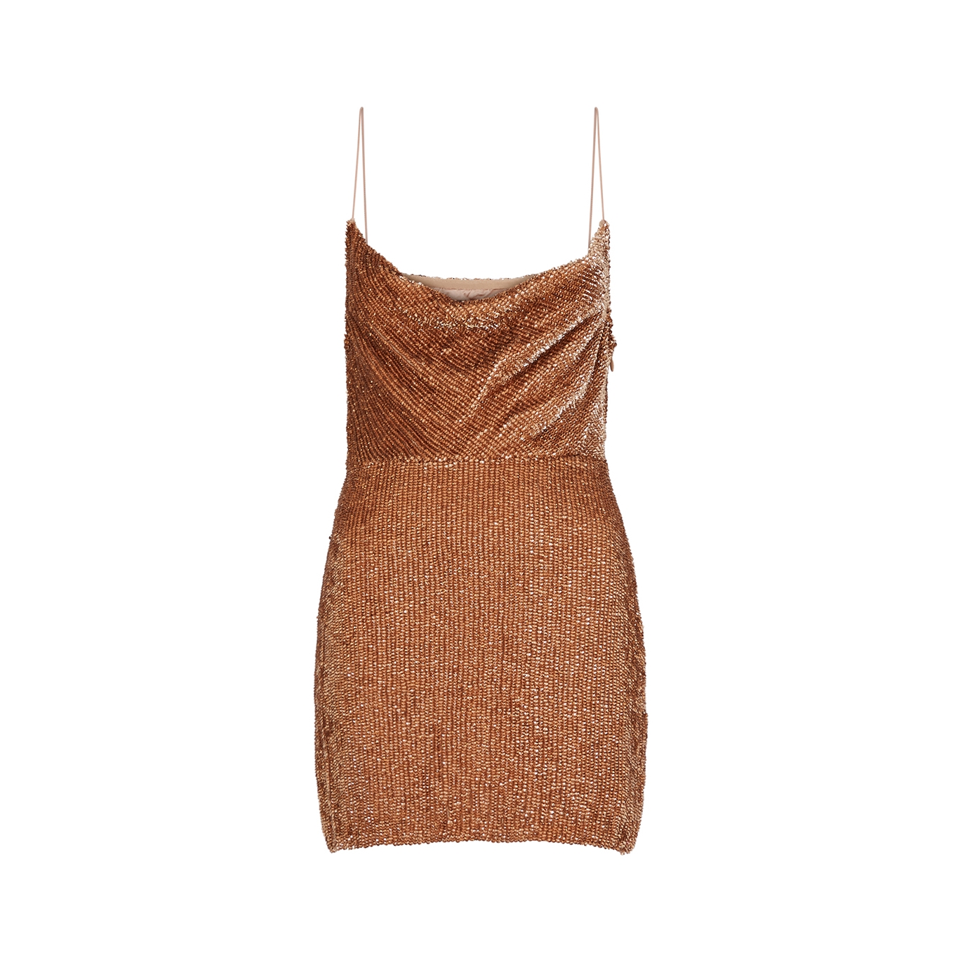Retrofête Jill Bronze Sequin Mini Dress - Gold - XS