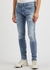 Bronny Re-Used blue distressed slim-leg jeans - Replay