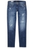 Anbass Hyerflex blue distressed slim-leg jeans - Replay
