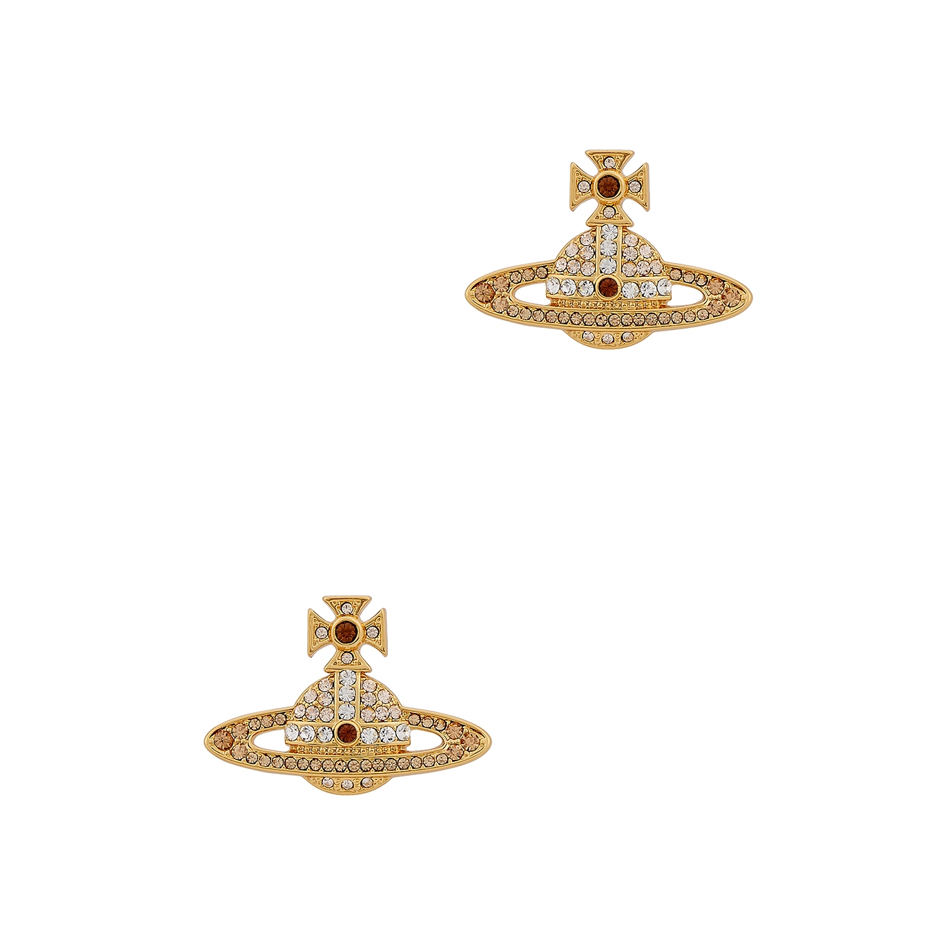 Vivienne Westwood Kika Embellished Gold-tone Orb Earrings