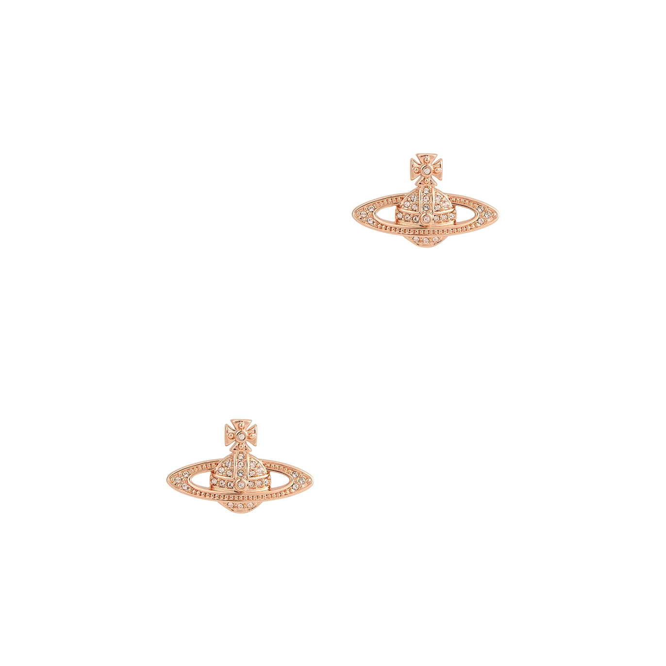 Vivienne Westwood Mini Bas Relief Rose Gold-tone Stud Earrings
