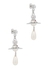 Pearl-embellished silver-tone drop earrings - Vivienne Westwood