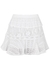 Diamond panelled cotton-blend mini skirt - LoveShackFancy