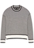 Flecked logo-intarsia cotton jumper - Emporio Armani