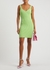 Gianna green ribbed cotton-blend mini dress - Olivia Rubin