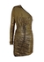Foil-print ruched one-shoulder mini dress - Alexandre Vauthier