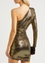 Foil-print ruched one-shoulder mini dress - Alexandre Vauthier