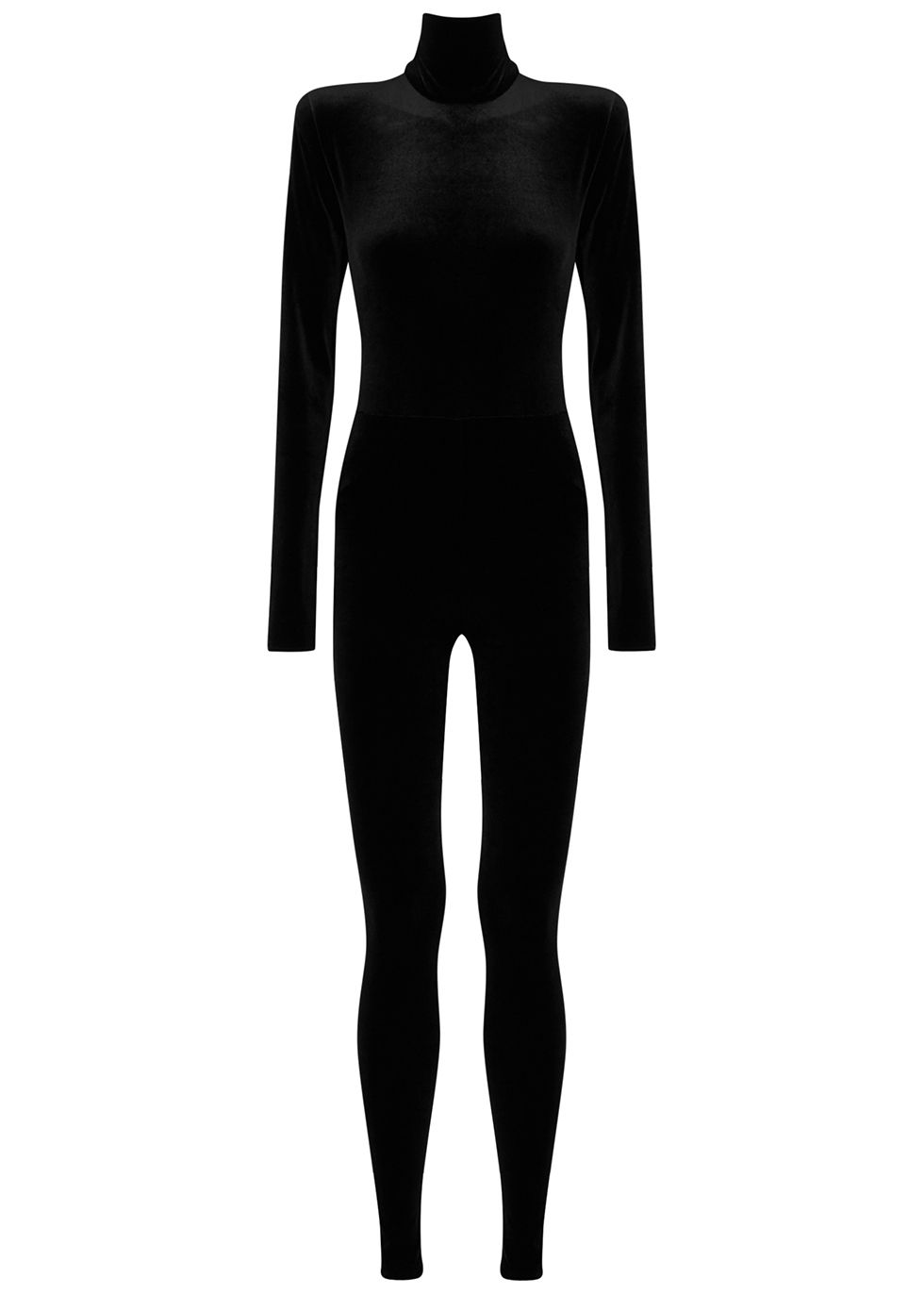 Black velvet jumpsuit