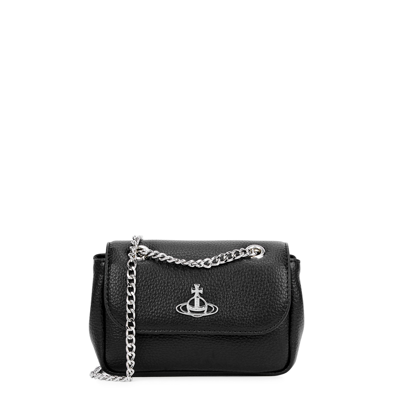 Vivienne Westwood Small Black Vegan Leather Cross-body Pouch