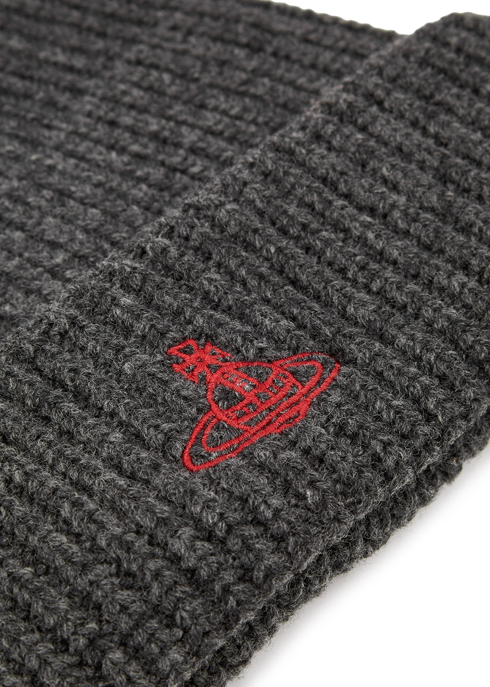 Mens Accessories Hats Vivienne Westwood Grey Logo-embroidered Wool Beanie in Grey for Men 