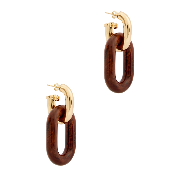 Paco Rabanne Sepia XL Link Gold-plated Earrings