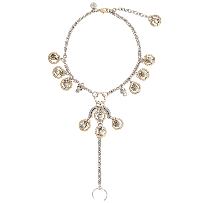 Paco Rabanne Silver And Gold-tone Chain Anklet