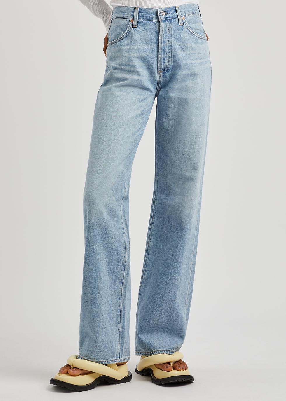 Womens Clothing Jeans Wide-leg jeans Citizens of Humanity Denim Annina Low-rise Wide-leg Jeans in Blue 